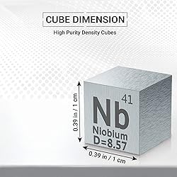 Niobium Cube - Metal Element Cubes - Laser Engraved