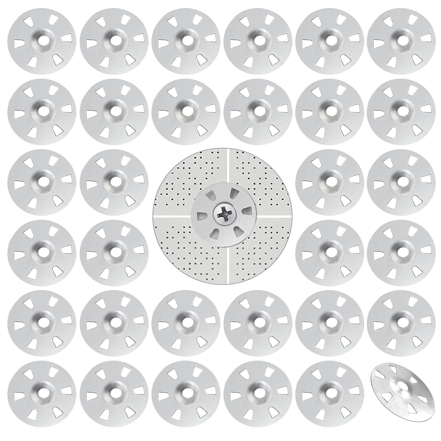 100 Pcs Tile Backer Board Washers,35mm Diameter Fix Washer, Tile Fixing Washers Nail Gaskets for Gypsum Board Extruded Plate Insulation Thermoboard Backer Boards