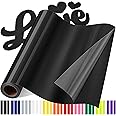3D Puff Vinyl Heat Transfer for T-Shirts, 12" x6ft 3D Puff HTV Iron on Vinyl, 3D Puff Vinyl Heat Transfer HTV for Heat Press Clothing Black Christmas Gifts