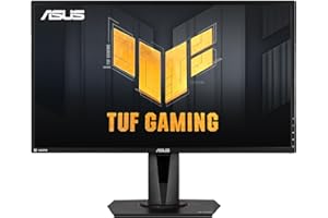 ASUS TUF Gaming 27" 2K HDR Gaming Monitor (VG27AQ) - QHD (2560 x 1440), 165Hz (Supports 144Hz), 1ms, Extreme Low Motion Blur, Speaker, G-SYNC Compatible, VESA Mountable, DisplayPort, HDMI ,Black