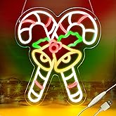 KHK Christmas Stick Neon Signs for Wall Decor Xmas LED Christmas Hat LED Sign, USB Powered Dimmable Switch for Indoor Party Kids Bedroom Wedding Bar Pub Club Birthday Party Gift(15 * 13in)