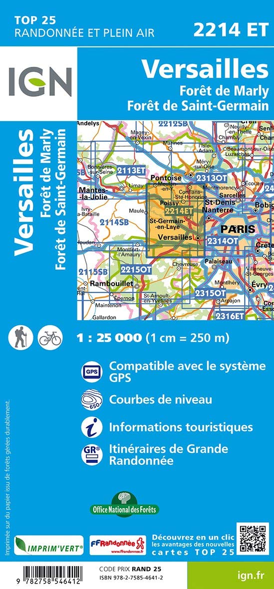 2214et Versailles Forets De Marly Et St Germain Amazon Fr Ign Livres