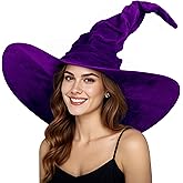 HOMELEX Witch Hat Halloween Adult Black Women's Large Witches Hat Costume Accessories for Party