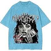 Milumia Men's Graphic T Shirt Figure Letter Print Short Sleeve Vintage Tee Tops