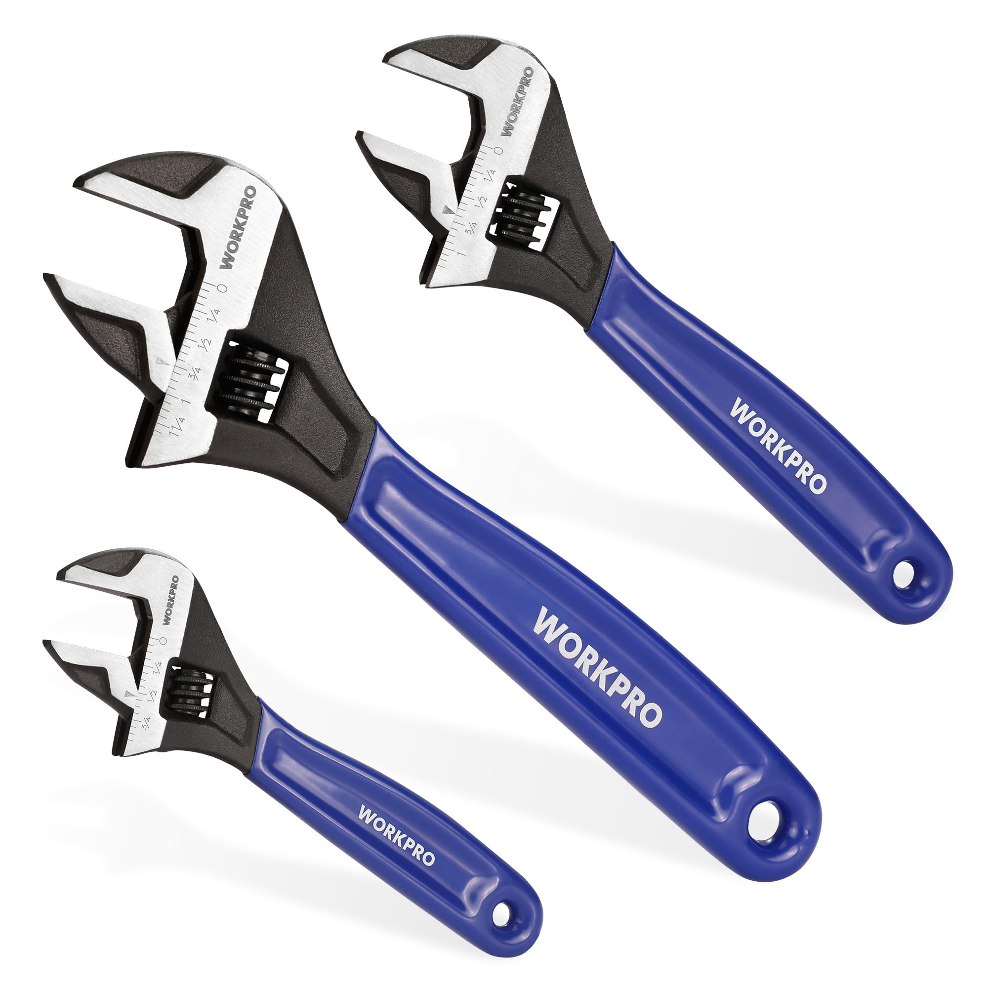 3 Pieces Adjustable Wrench Set Hand Spanner, Shifter Movable Spanners Repair Hand Tool, 6-inch, 8-inch, 10-inch