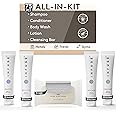 Infuse Pure White Tea and Coconut All-In-Kit Hotel Soaps and Toiletries Bulk Set | 1oz Shampoo & Conditioner, Body Wash, Lotion & 1.25oz Bar Soap | Travel Size 75 Pieces.