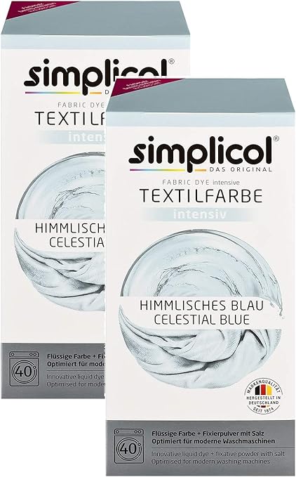 Simplicol Textilfarbe intensiv Himmlisches Blau, 2er Pack: Amazon.de