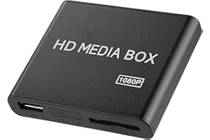 LUCKDANO HD Media Player Full HD 1080P Mini Box Supports USB MMC RMVB MP3 AVI MKV with AV Output for TV Home Entertainment (U