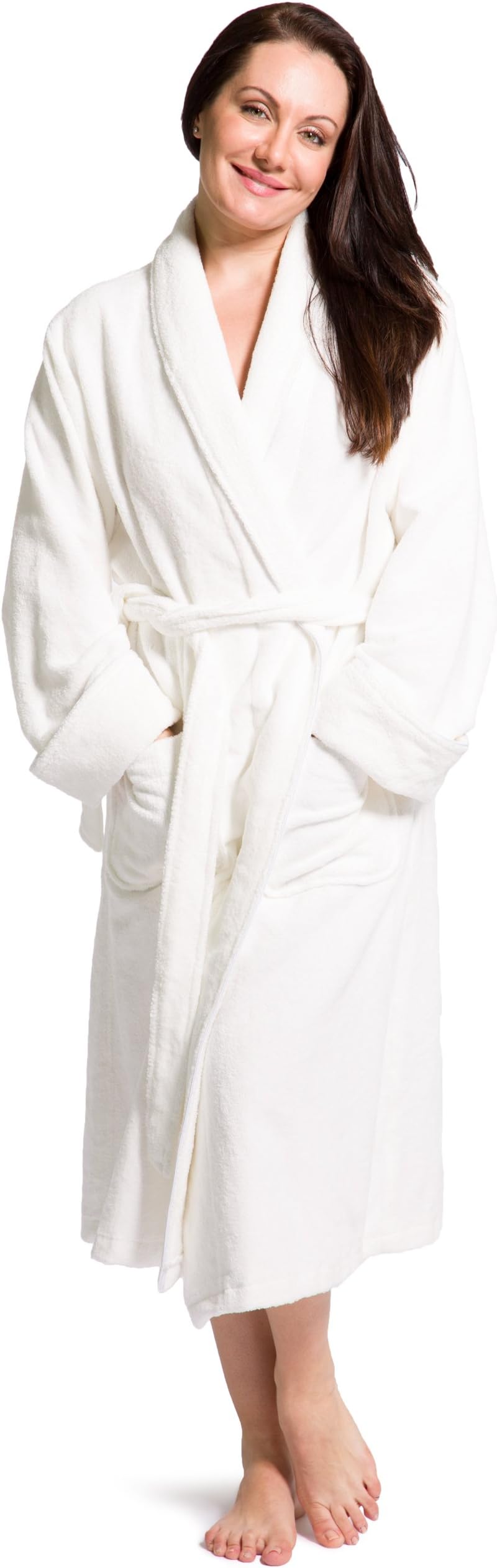 Fishers Finery Womens Premier EcoFabric Turkish Style Terry Spa Robe Ultra Plush