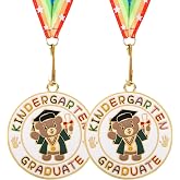 Kindergarten Graduation Medal for Kids Preschool Pre-k Graduation Award Medals with Neck Ribbon for School Student Graduation Party Gifts Favors(Metal, 2 Inch)