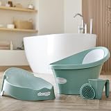 Shnuggle Bath Rinse Cup Soft Rim Hair Rinsing Jug with Handle Eucalyptus view 6