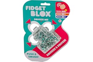 Goliath Fidget Blox Touch | Clear Gel with Shimmering Green Sparkles | Sensory Fidget Toys | from The Makers of Jelly Blox | Safe & Reliable | Ages 5+