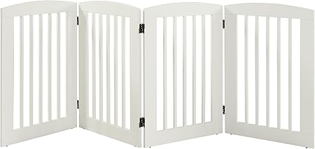 white wood pet gate