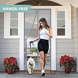 SMALUCK Magnetic Door Screen 90x210 cm Grey Heavy Duty Mesh with Magnets view 5