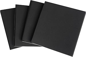 VUAOHIY Foam Sheets with Adhesive Backing Foam Padding Neoprene Rubber Mat Closed Cell Sheet Anti-Slip Insulation Rubber Anti Vibration Square Pad (6" x 6" x 4/5", 4 Pcs)