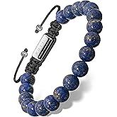RTZN® Lapis Lazuli Bracelet for Men – Premium Artisan Handcrafted Authentic Blue Lapis Lazuli Men's Beaded Bracelet – Adjustable Blue Lapis Bracelets for Men