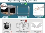 Petsfit Soft Dog Kennel with Thick Mat Adjustable Frame 100x64x63 Grey view 8
