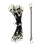 AUXBC 20PCS 8Inch Mini Black Bungee Cords with