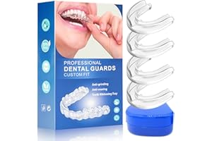URSOULNEY Mouth Guard for Grinding Teeth at Night - Moldable Dental Guard for Sleeping, Nighttime Protection for Teeth 2 Size Pack of 4
