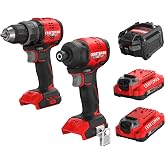 CRAFTSMAN V20 RP Brushless Drill and Impact Driver, 2 Batteries, Charger | Compact 1900 RPM Cordless Power Drill , 355 MWO 2100 Torque Impact Driver, 2 x 2ah Battery, Soft Case (CMCK1411D2)