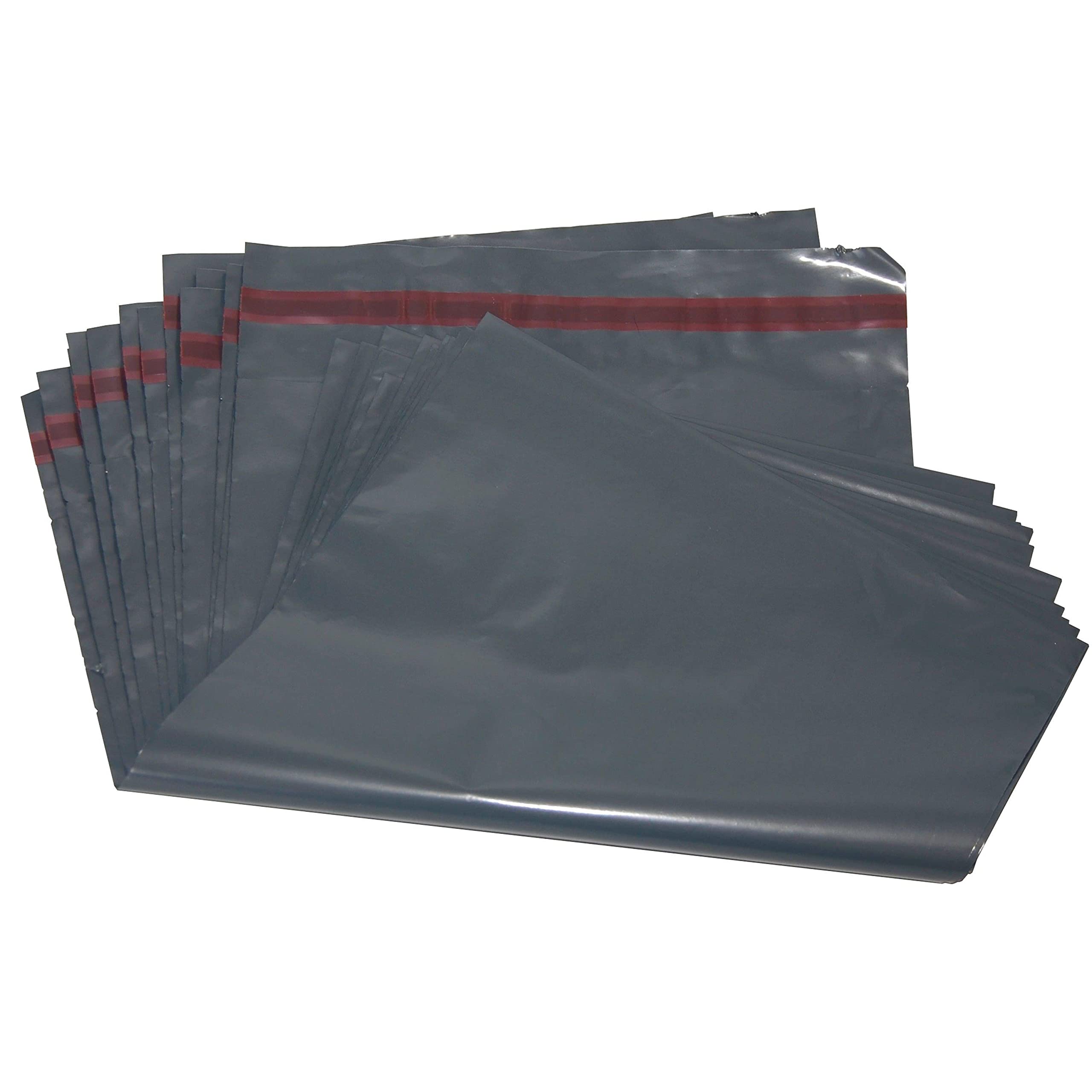 POUNDXPENCE Co® 50 Grey Mailing Self Seal Postal Poly Mail Bags | Medium Size - 10 x 14 inch (or 254 x 355 mm) | Assorted Shipping Envelopes Postage Packaging Gray Mailers | Strong Heavy Duty Material