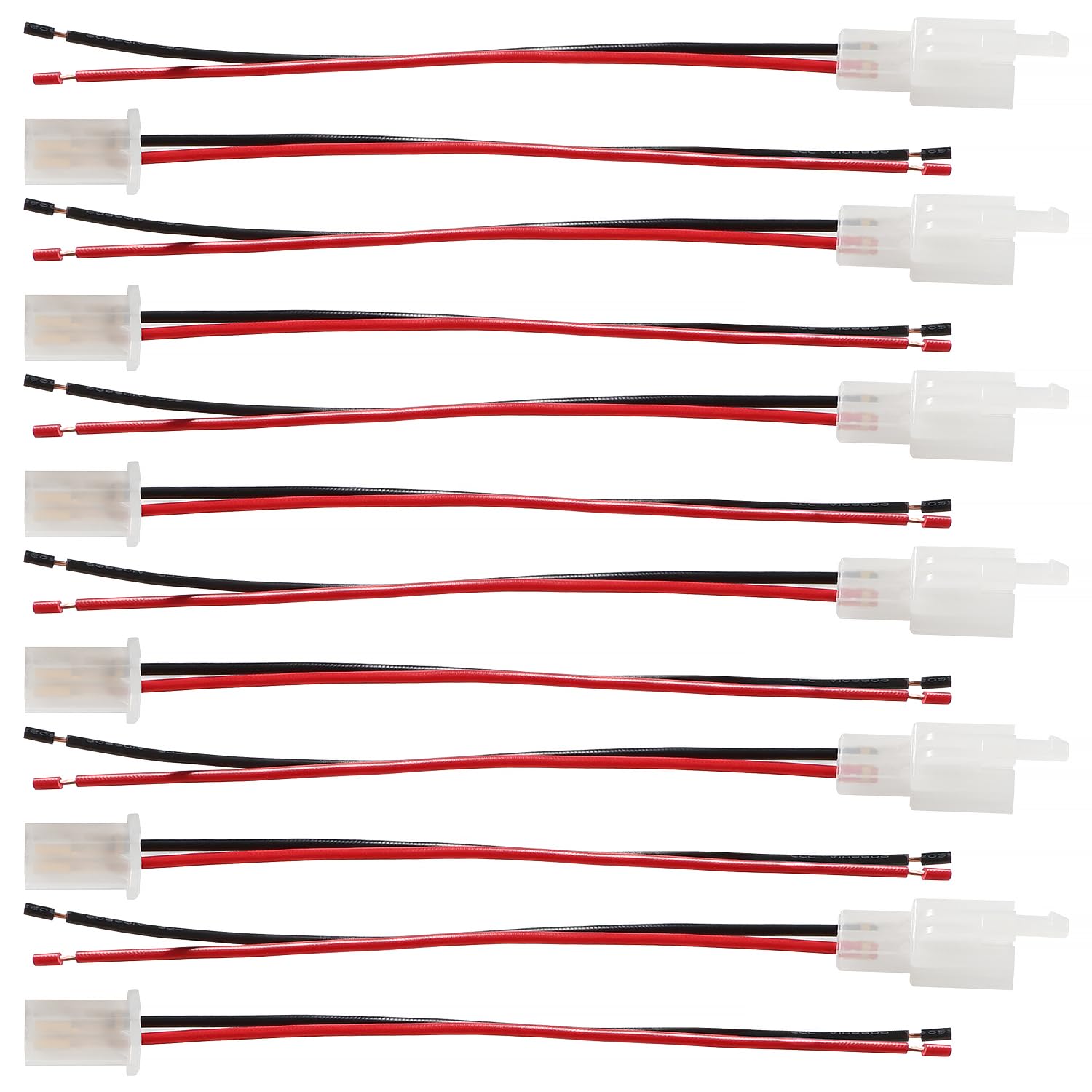 YIXISI 6 Pairs 2.8mm 2 Pin Automotive Electrical Wire Connectors, Male and Female Housing Connector with 140mm 20 AWG Cable, for Motorcycle, Bike, Car, Boats, Nylon