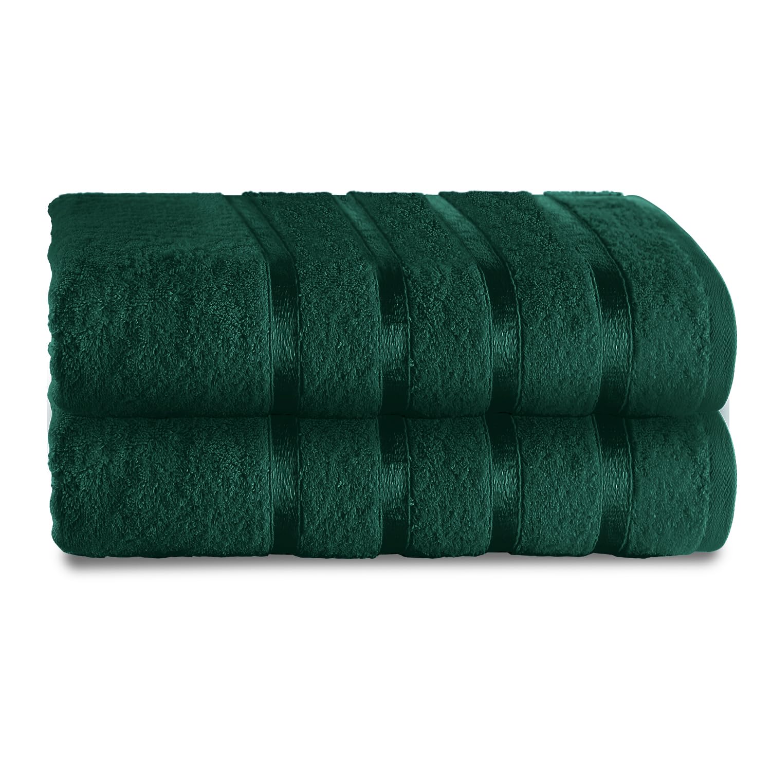 GC GAVENO CAVAILIA 2 Pk Jumbo Bath Sheet - 100% Egyptian Cotton Bathroom Towels - 500 GSM Extra Large Bath Sheets - Washable Towels Set, Dark Green