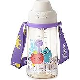 Pigeon PPSU Kids Water Bottle, 17oz/500ml – Dual Spouts, BPA-Free, Leak-Proof, One-Click Lid & Adjustable Strap, Durable for School & Outdoor, Ages 3+, Sugar Beans and Friends