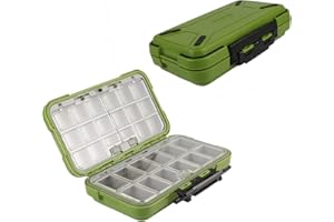 LESOVI Fishing Lure Boxes, Waterproof Portable Tackle Box Organizer with Storing Tackle Set Plastic Storage - Mini Utility Lures Fishing Box, Small Organizer Box Containers for Trout, Jewelry, Bead…