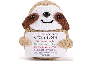 Inspirational Positive Easter Sloth - Handmade Little Reminders Emotional Uplifting Support Mental Health Knitted Sloth Easte