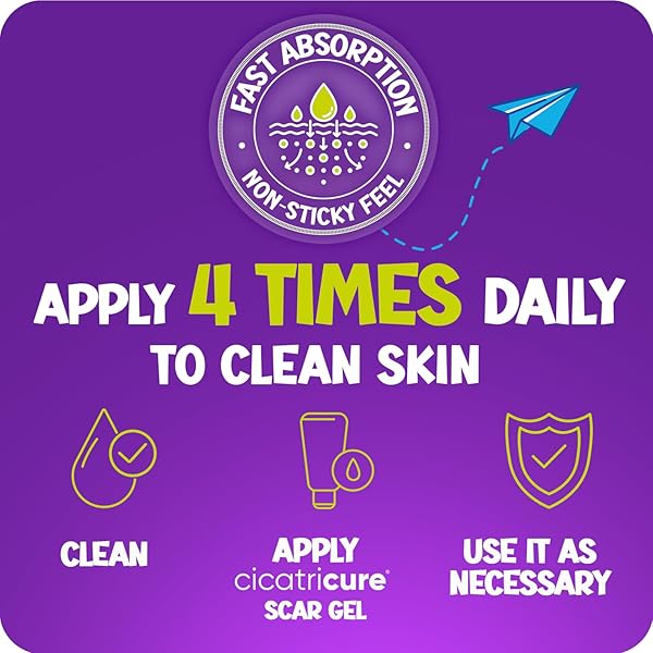 CICATRICURE ADVANCED SCAR GEL FOR KIDS, GENTLE FORMULA TO IMPROVE THE APPEARANCE OF SCARS, HELPS SMOOTH AND SOFTEN SKIN, FOR FACE AND BODY, GRAPE SCENT, 1 OZ