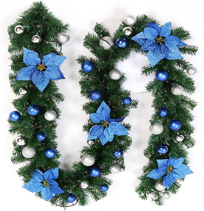 2.7M Weihnachtsgirlande Tannengirlande Beleuchtung Künstlich