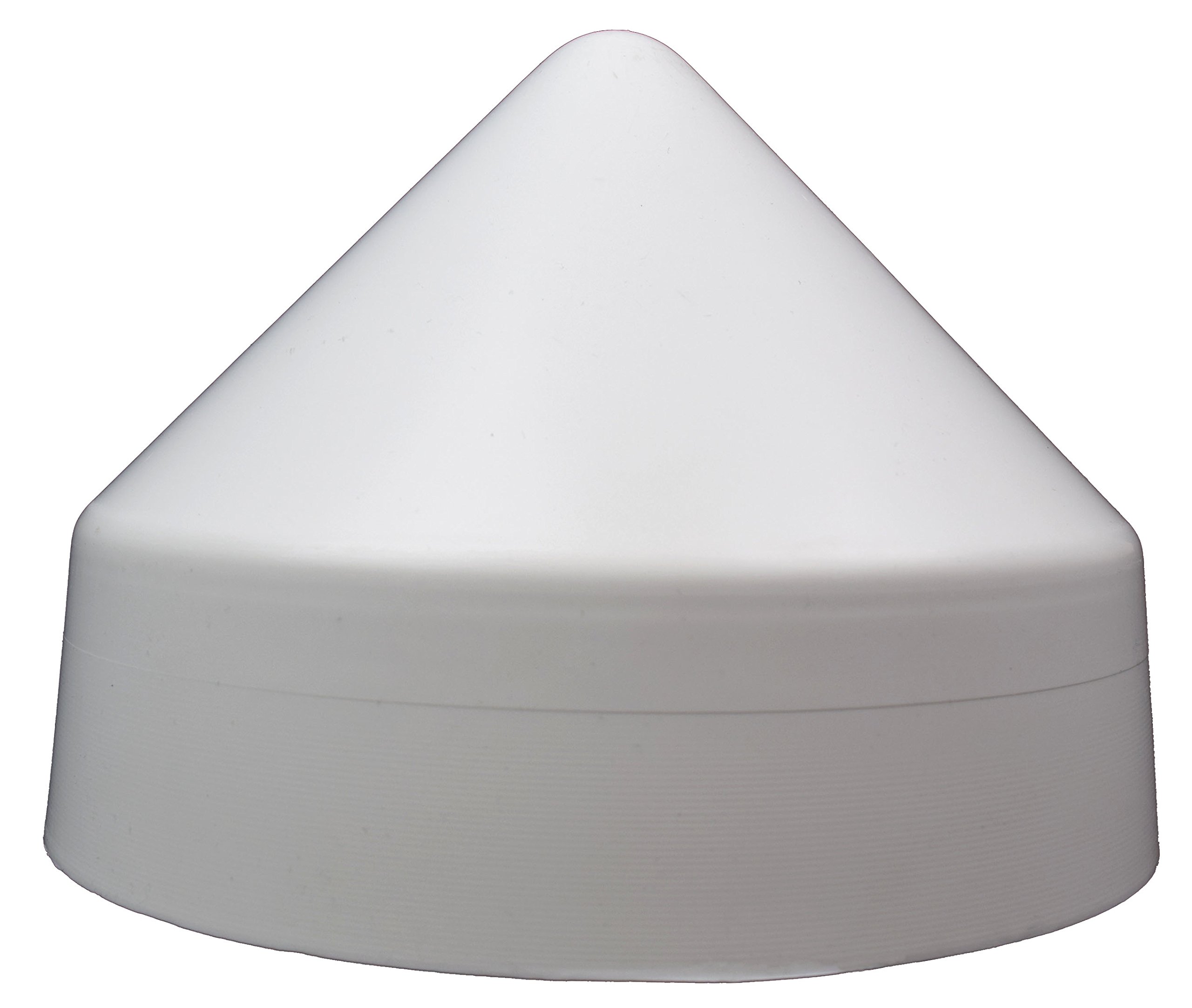 Xcel Polyethylene Dock Piling Cap, Round Cone, 9 Inch White