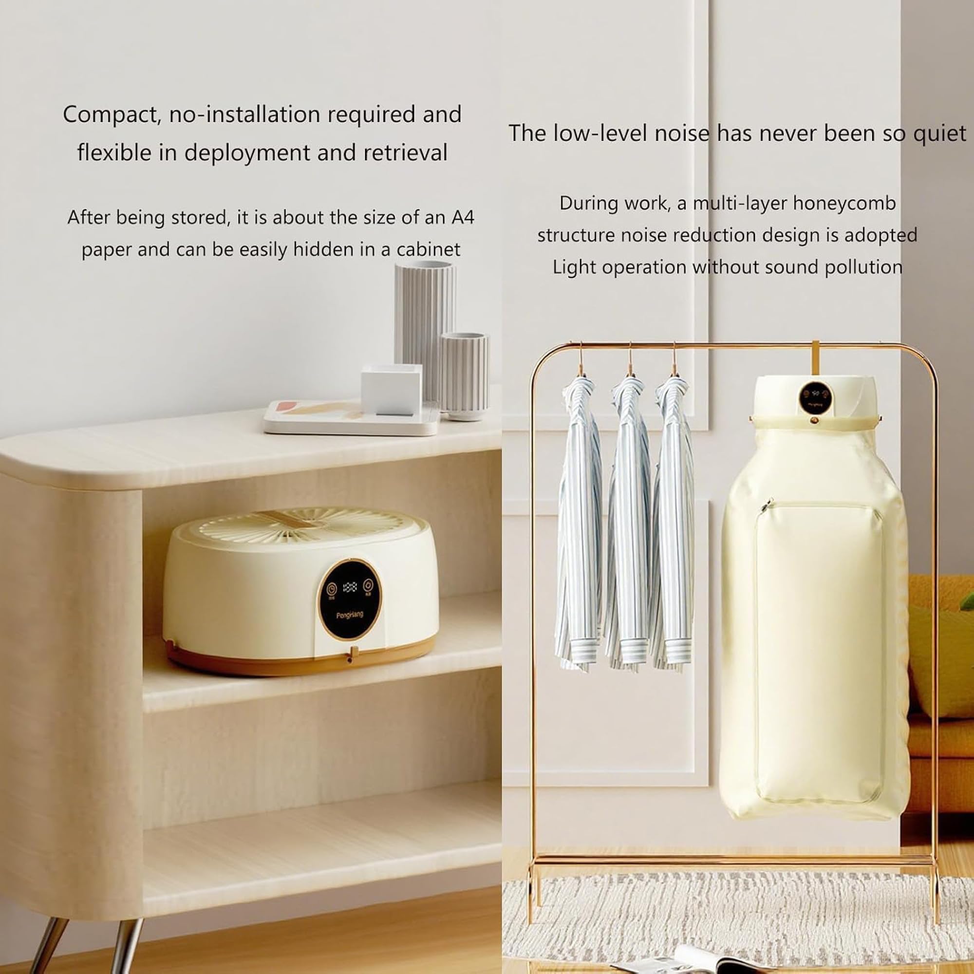 Airinox Automatic Ironing Machine, Automatic Ironing Machine for Home, 2-in-1 Garment Steamer & Folding System with Vertical Steam, Indoor/Outdoor Use (White)