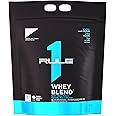 Rule One Proteins, R1 Whey Blend - 24g Fast-Acting Whey Protein Concentrates, Isolates, and Hydrolysates Per Serving, with Naturally Occurring EAAs and BCAAs (10 Pounds*, Vanilla Ice Cream)