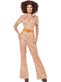 Smiffys womens Authentic 70s Chic Costume Orange S