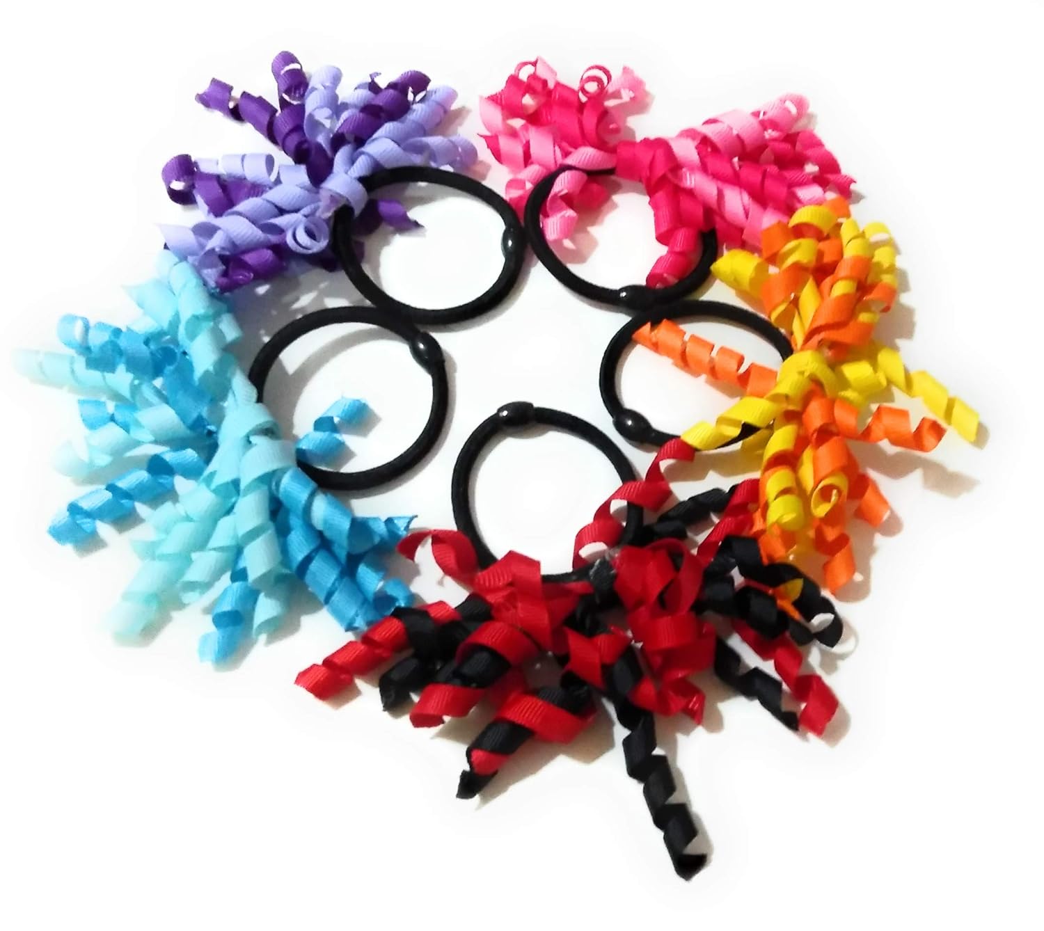 Curly Korker Ribbon Hair Bow Hair Ties Boutique Grosgrain Ponytail