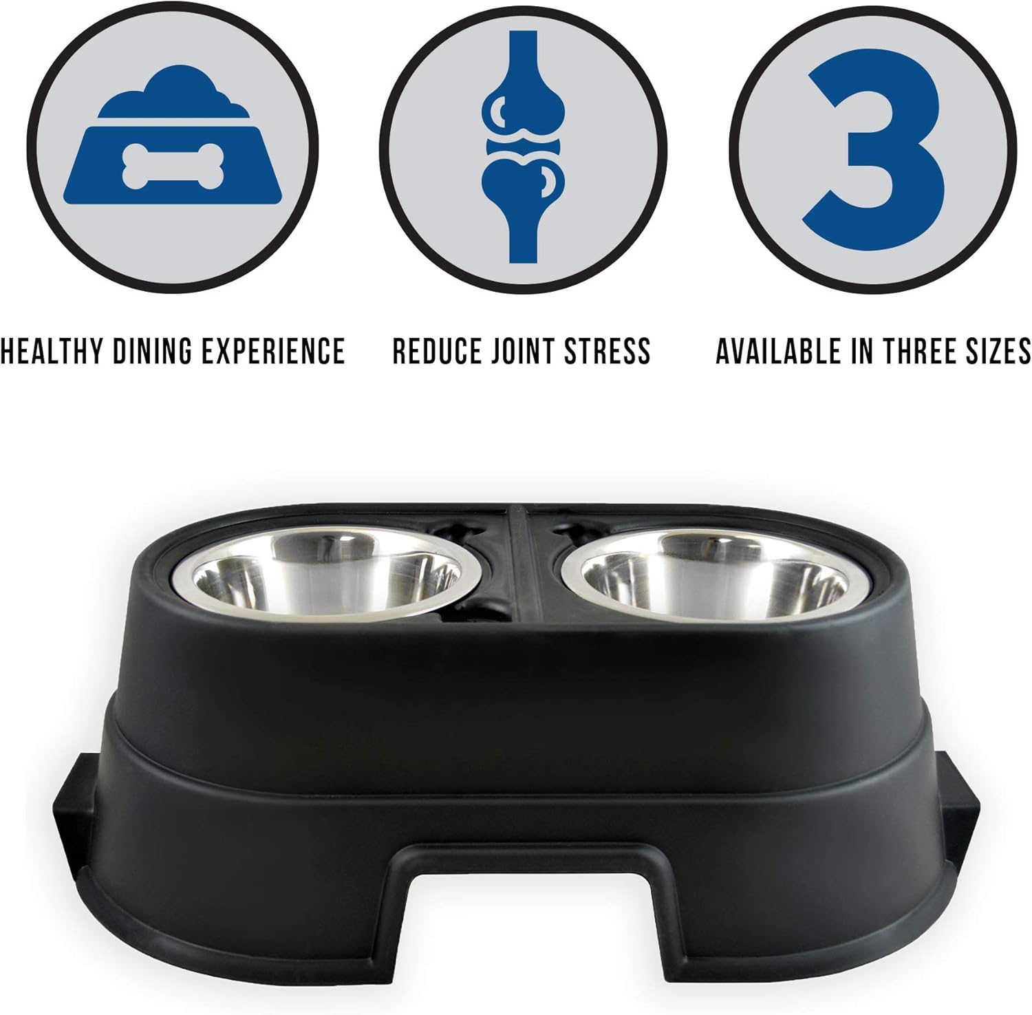 Pet Supplies : OurPets Comfort Diner Elevated Dog Food Dish (Raised Dog Bowls Available in 4 inches, 8 inches and 12 inches for Large Dogs, Medium Dogs and Small Dogs), 8-inch : Raised Pet Bowls : 
