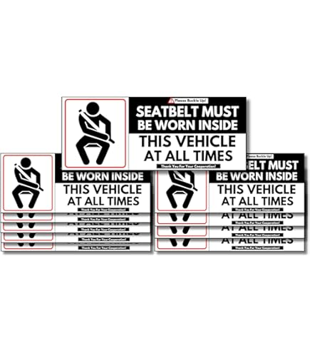 3in X 2in Seat Belts Must Be Worn Stickers - View #3