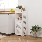 Dripex 4 Tier Bathroom Floor Cabinet White 30W x 30D x 80H cm Door Style 1 view 7