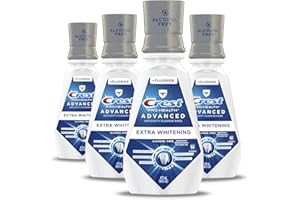 Crest ProHealth Advanced Mouthwash, Alcohol Free, Extra Whitening, Energizing Mint Flavor, 16 fl oz (Pack of 4)