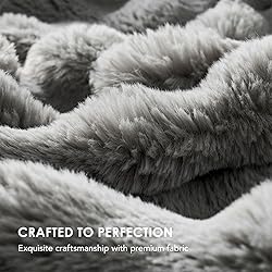 EverGrace Ultra Soft Luxury Fluffy Faux Rabbit Fur