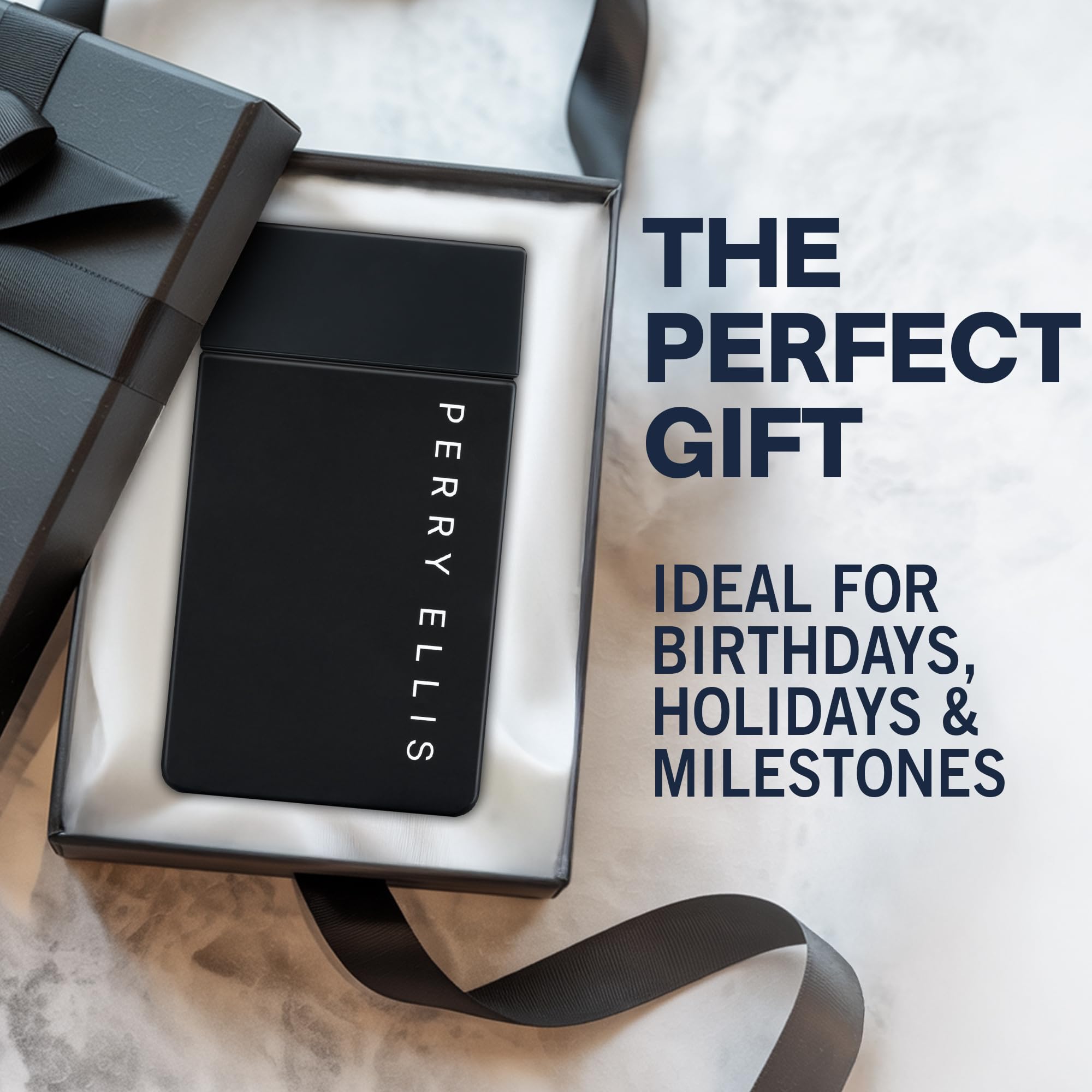 Perry Ellis Midnight Eau De Toilette Spray for Men - Mens Cologne, Long Lasting Perfume, EDT, Fragrance with Notes of Warm Woods, Cinnamon & Amber - 3.4 fl oz (100 mL)