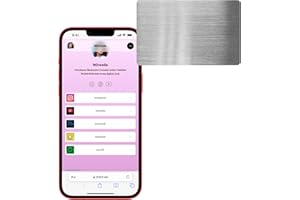 itapring Metal Digital Business Card - Smart NFC Networking Card for Social Media Sharing & Instant Contact - Touch Sharing - iOS and Android (Silvery)