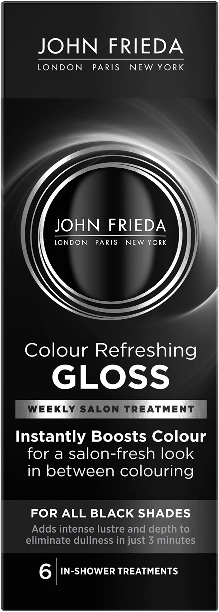 John Frieda Colour Refreshing Gloss, Black, 6 Ounce