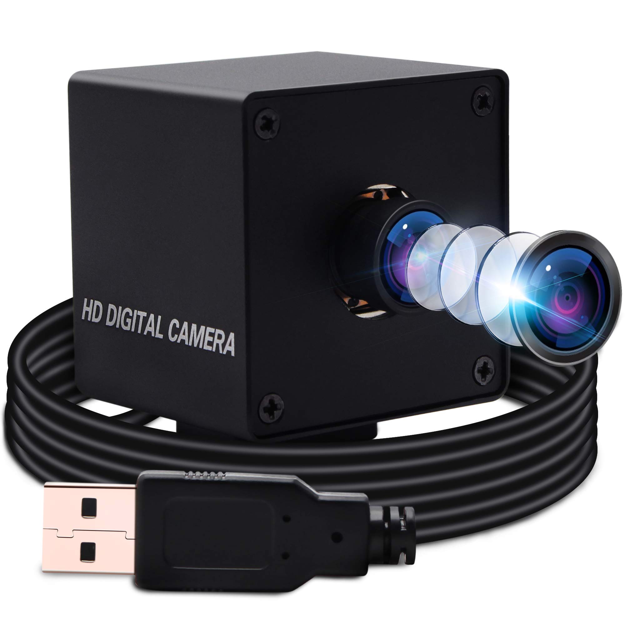 ELP 4K Webcam Ultra HD Autofocus USB Camera with No-distortion Lens,2160P 30FPS IMX415 Sensor Web Camera for Windows,Linux,Raspberry Pi,UVC compliant Web Video Cam USB4K02AF-KL100