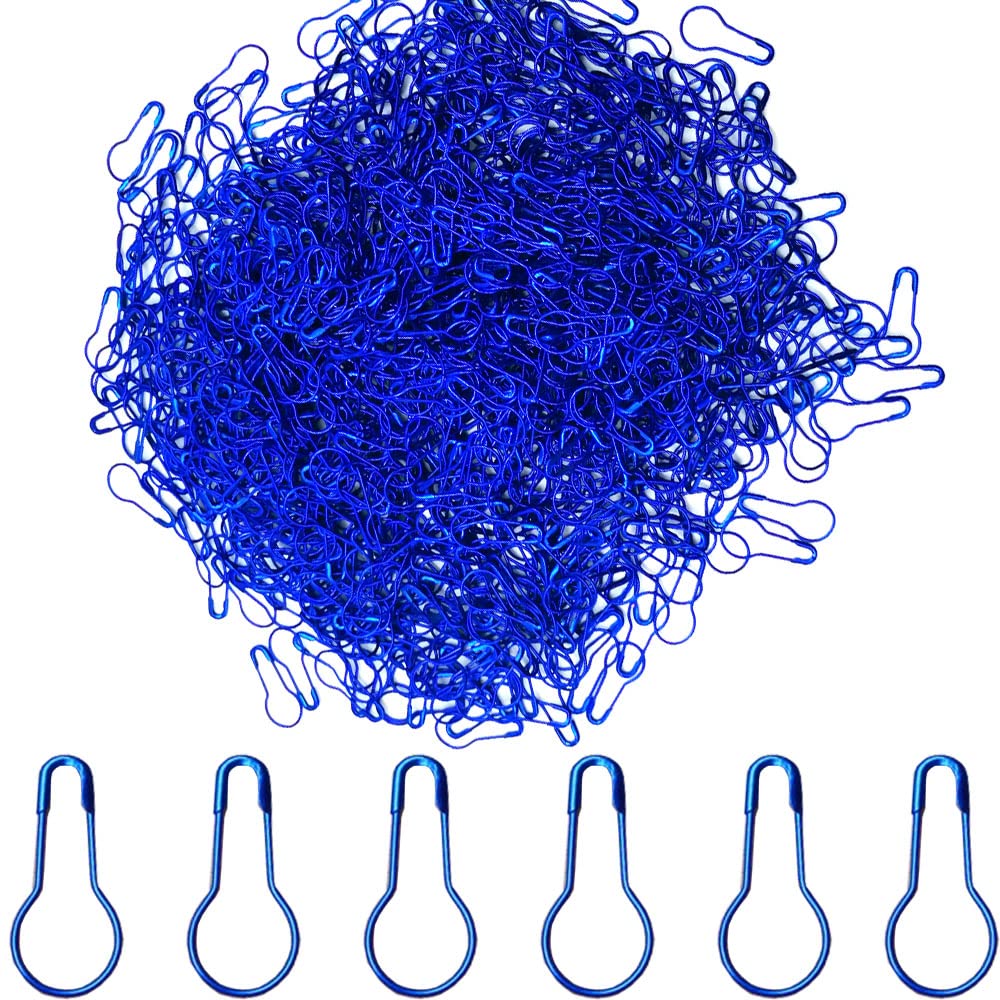 Ruidee 1000Pcs Metal Safety Pins Set: Gourd-Shaped, DIY Home Accessories, Clothing Tags (HBZ/Blue)