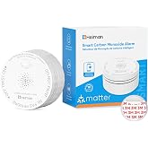 Heiman Smart Carbon Monoxide Detectors, Matter Over Thread CO Alarm, C1-M | Battery Operated,Real-Time Alerts,UL2034 Latest,Compatible with SmartThings&amp;Home Assistant(Need Thread Border Router)