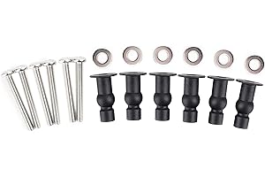 VALLVATER 6 Pack Toilet Seat Hinges Screws Top Mount Nuts Screws Toilet Seat Fixings Expanding Rubber Toilet Seat Bolts Kit Compatible with Kohler Extra Small Hole