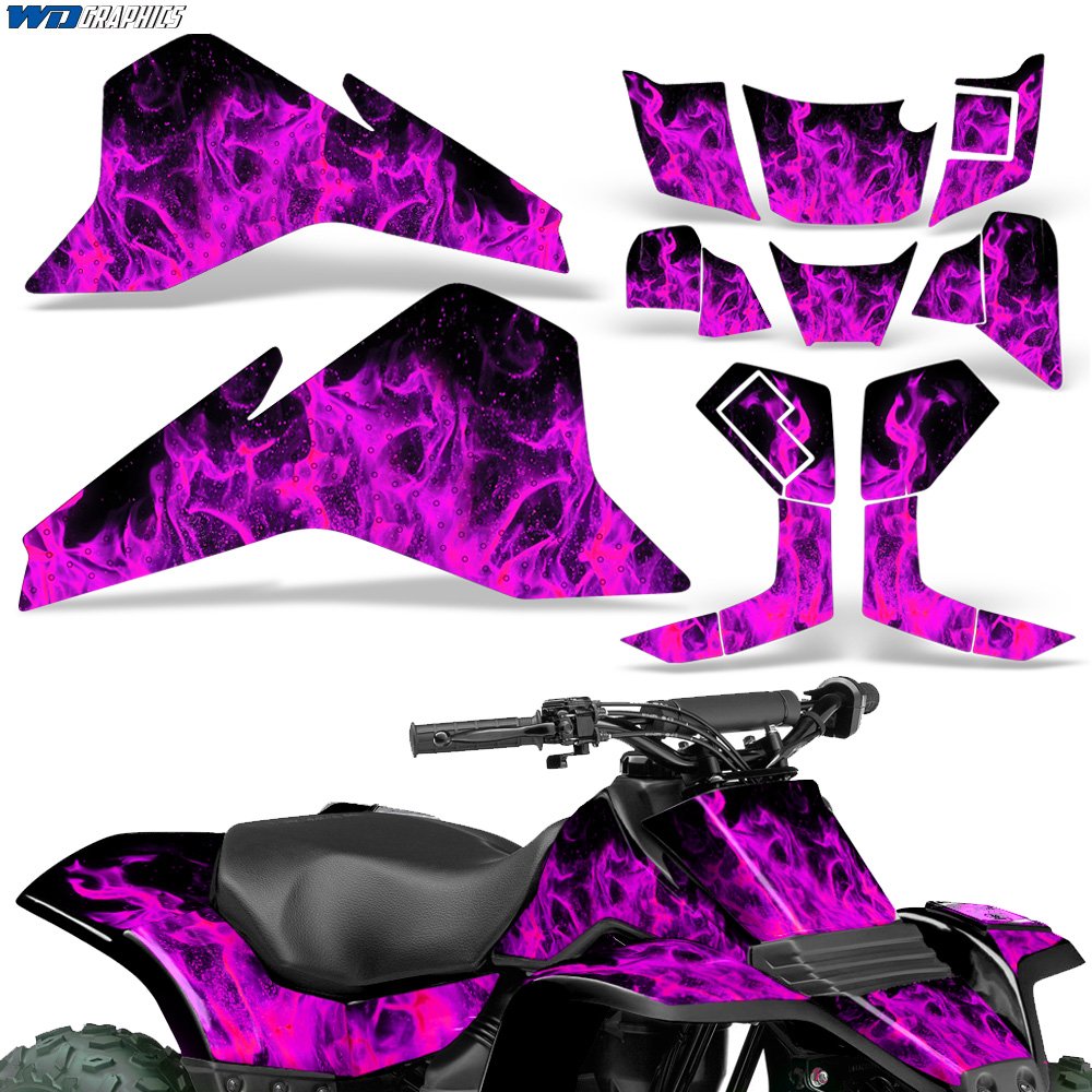 Amazon.com: Suzuki LT80 87-06 Graphic Kit ATV Decals Sticker Quadsport LT 80  FLAMES PINK: Automotive